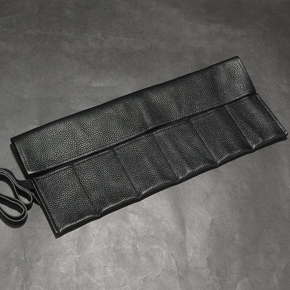 6-Slot Leather Watch Roll Travel Organizer by HitMyNeed