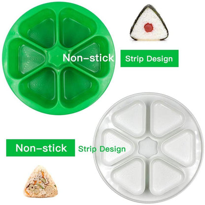 6-Slot Triangle Onigiri Mold with Lid by HitMyNeed