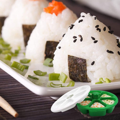 6-Slot Triangle Onigiri Mold with Lid by HitMyNeed