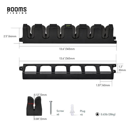 6 Slot Wall Mounted Fishing Rod Stand Organizer by HitMyNeed