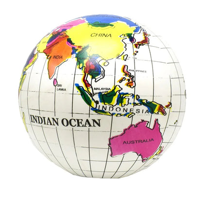 6 Styles Kids Inflatable Water Games & Beach Balls white-globe by HitMyNeed