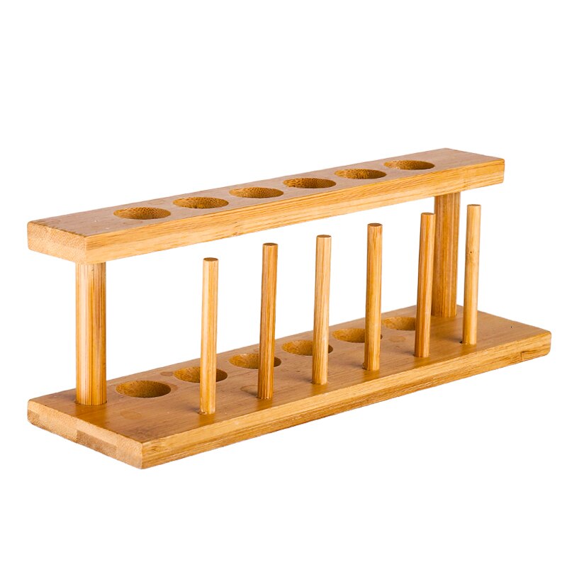 6 Test Tube Shot Glasses with Bamboo Rack by HitMyNeed