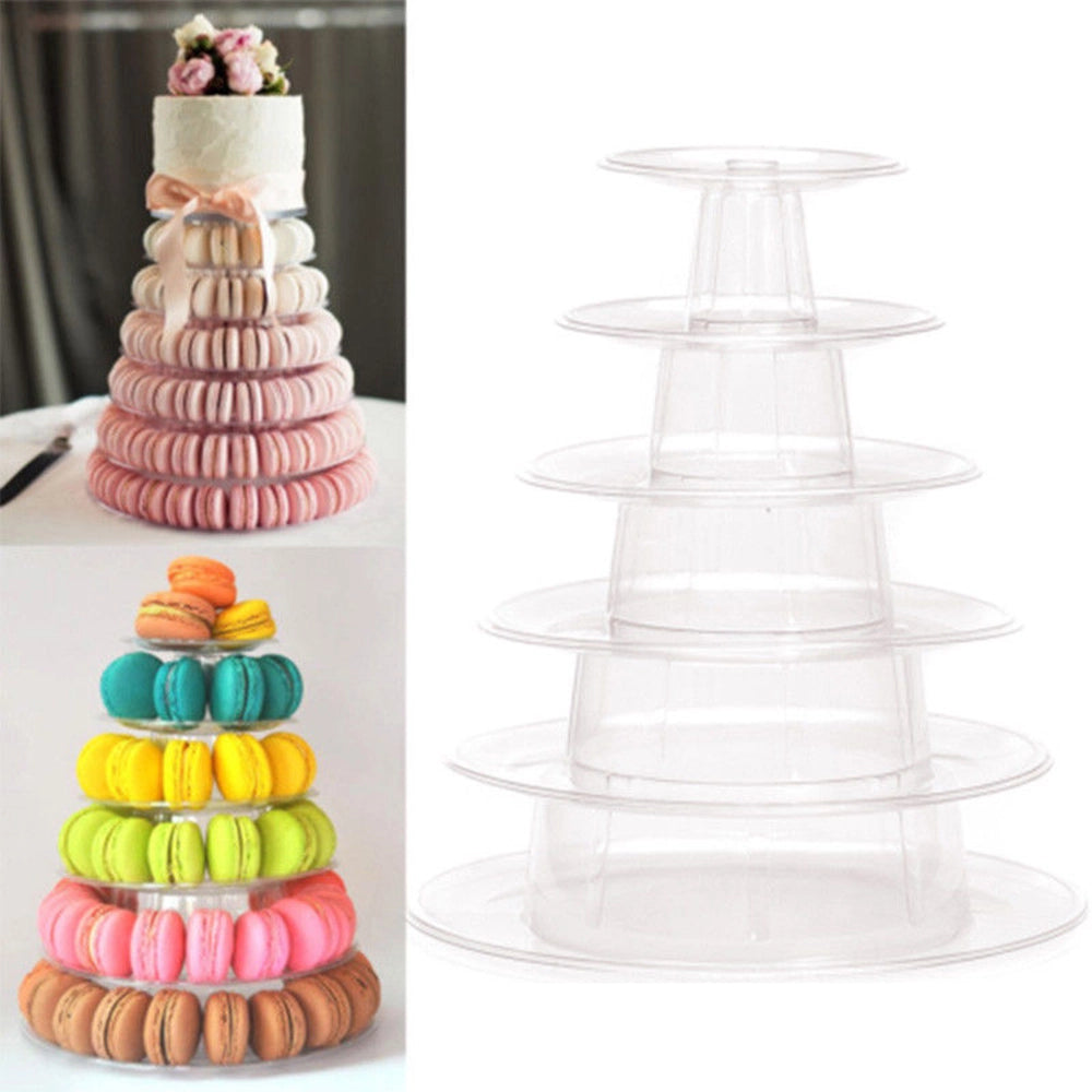 6-Tier Clear Macaron Display Stand Rack by HitMyNeed