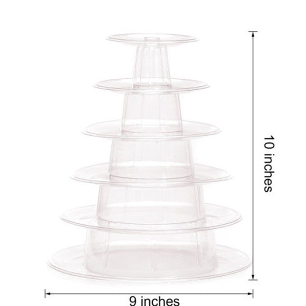 6-Tier Clear Macaron Display Stand Rack by HitMyNeed