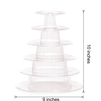 6-Tier Clear Macaron Display Stand Rack by HitMyNeed