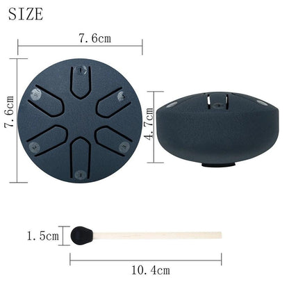 6-Tone Mini Steel Tongue Drum with Mallet by HitMyNeed