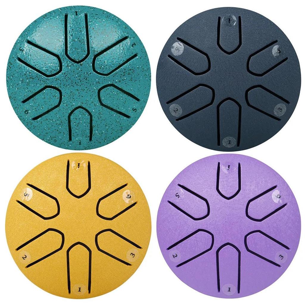 6-Tone Mini Steel Tongue Drum with Mallet by HitMyNeed