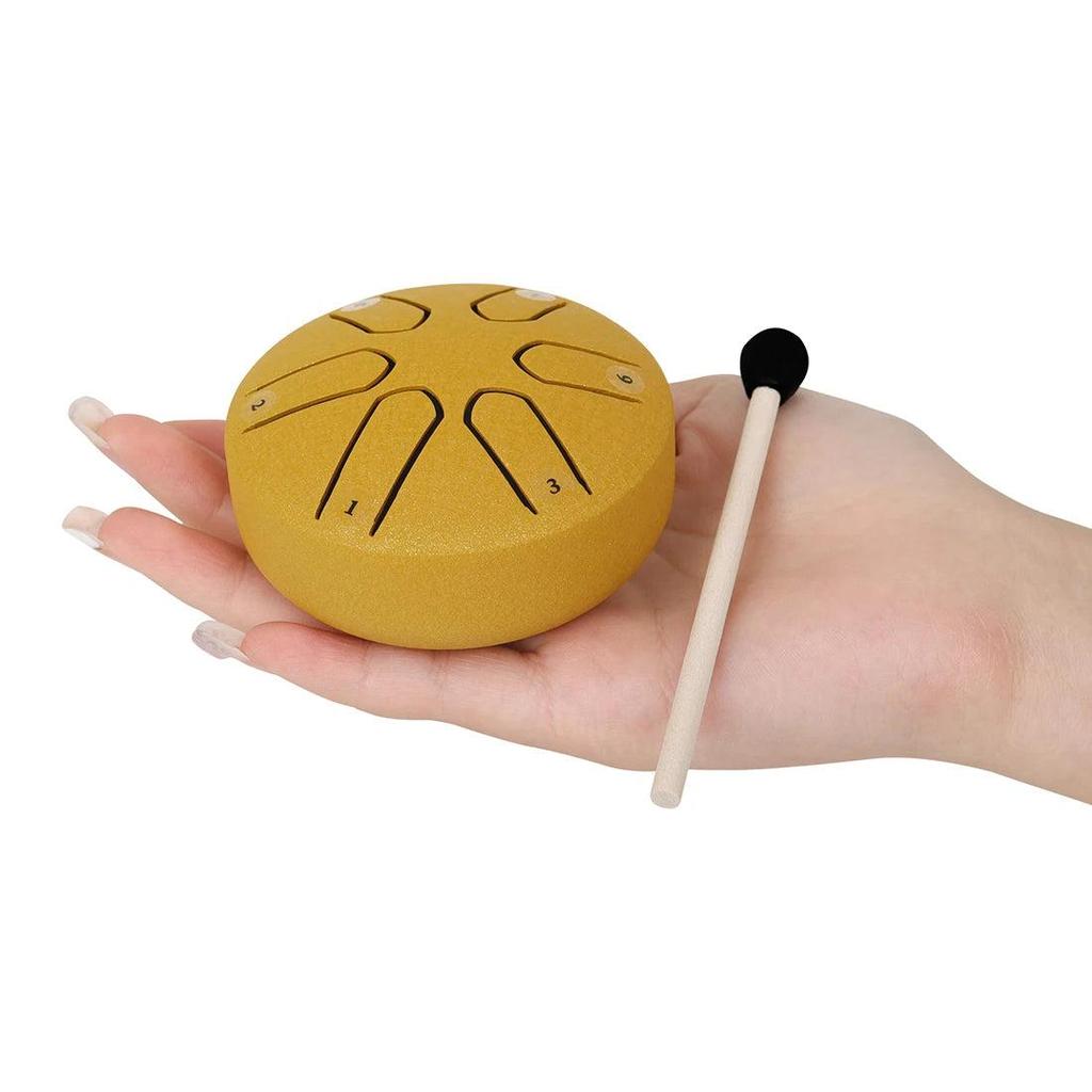 6-Tone Mini Steel Tongue Drum with Mallet by HitMyNeed
