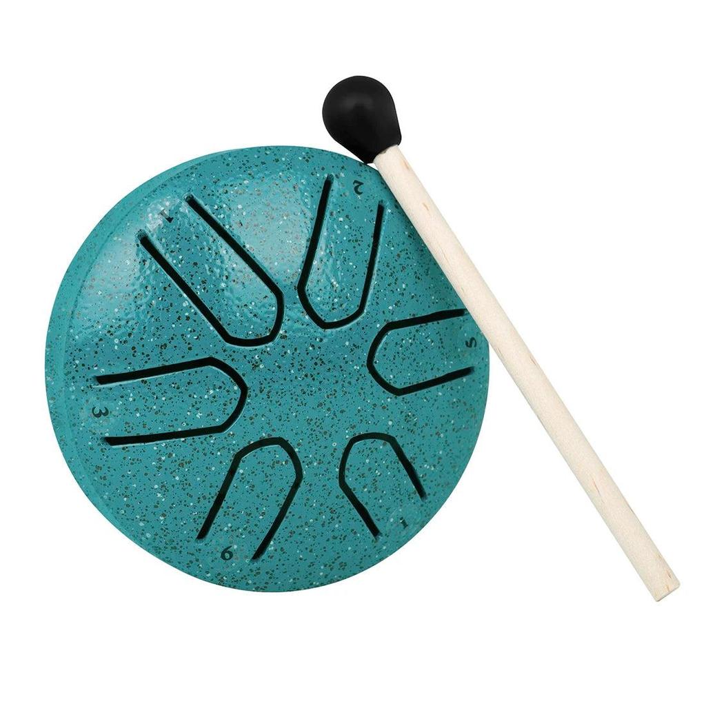 6-Tone Mini Steel Tongue Drum with Mallet by HitMyNeed