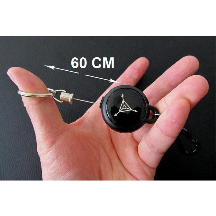 60 cm Retractable Steel Wire Rope Keychain by HitMyNeed
