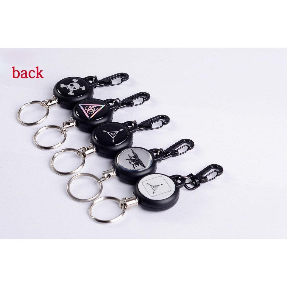 60 cm Retractable Steel Wire Rope Keychain by HitMyNeed