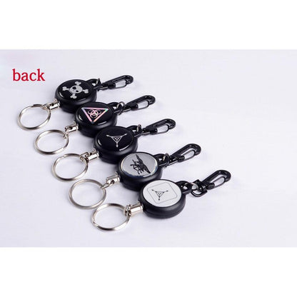 60 cm Retractable Steel Wire Rope Keychain by HitMyNeed