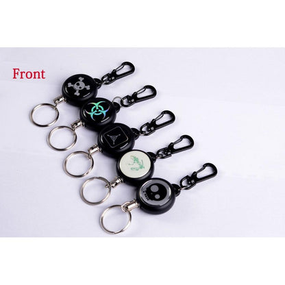 60 cm Retractable Steel Wire Rope Keychain by HitMyNeed