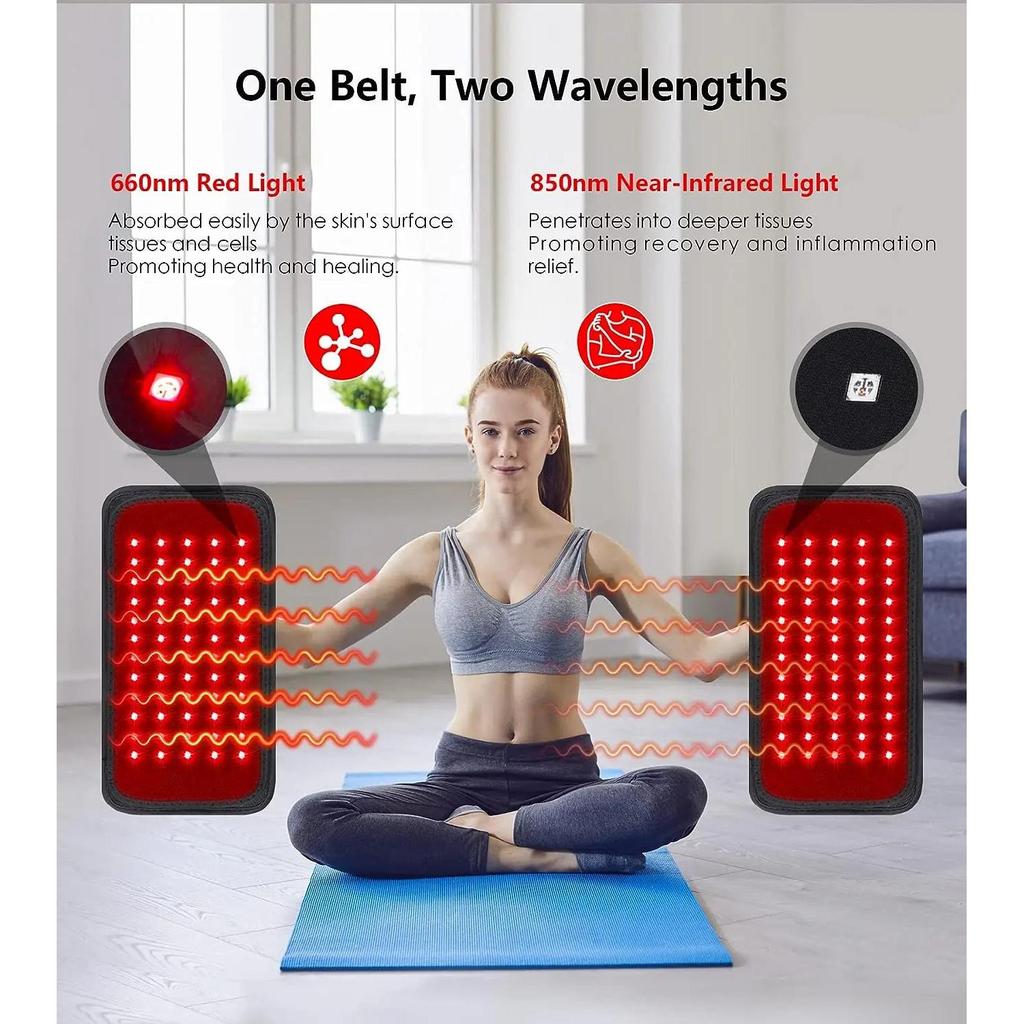 60 LED Red & Infrared Light Therapy Belt 660nm 850nm by HitMyNeed