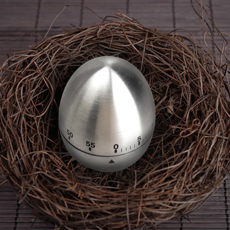 60 Minute Mechanical Kitchen Timer Egg Shape by HitMyNeed