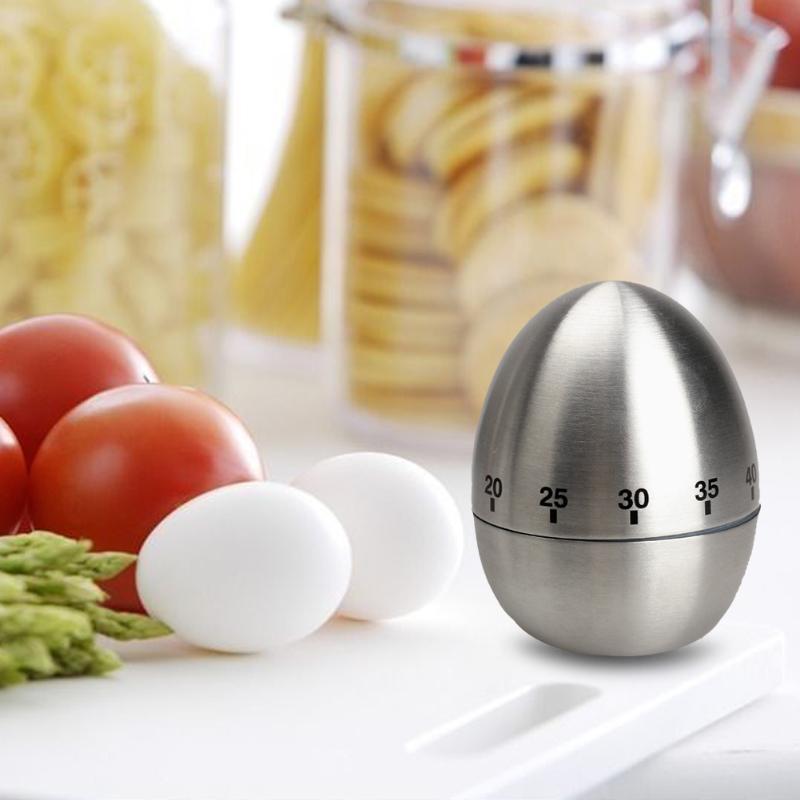 60 Minute Mechanical Kitchen Timer Egg Shape by HitMyNeed
