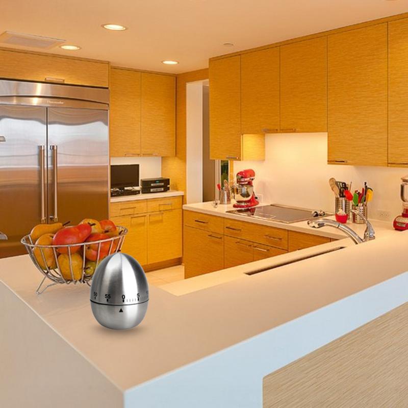 60 Minute Mechanical Kitchen Timer Egg Shape by HitMyNeed