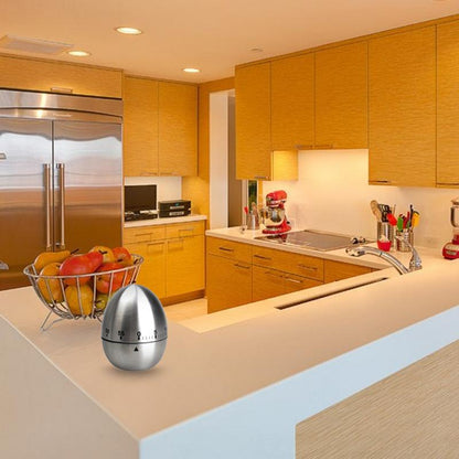 60 Minute Mechanical Kitchen Timer Egg Shape by HitMyNeed