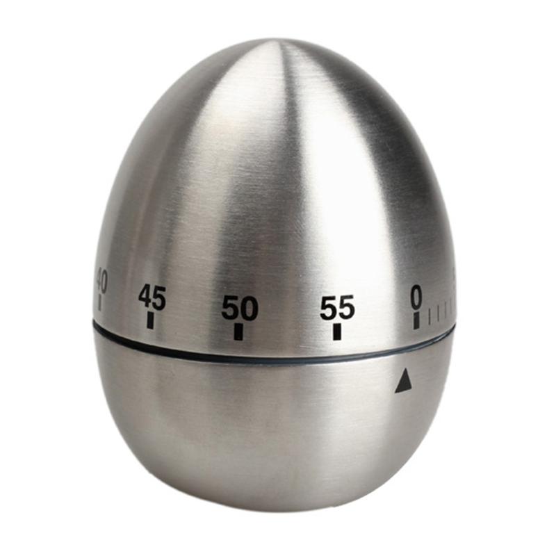 60 Minute Mechanical Kitchen Timer Egg Shape by HitMyNeed