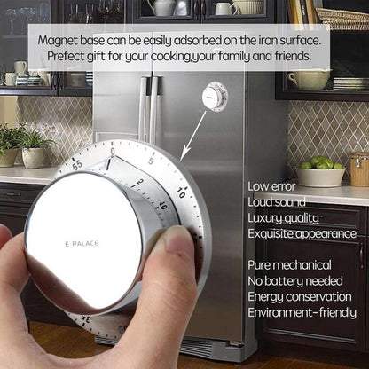 60-Minute Mechanical Magnetic Kitchen Timer by HitMyNeed