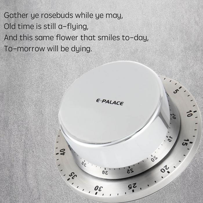 60-Minute Mechanical Magnetic Kitchen Timer by HitMyNeed