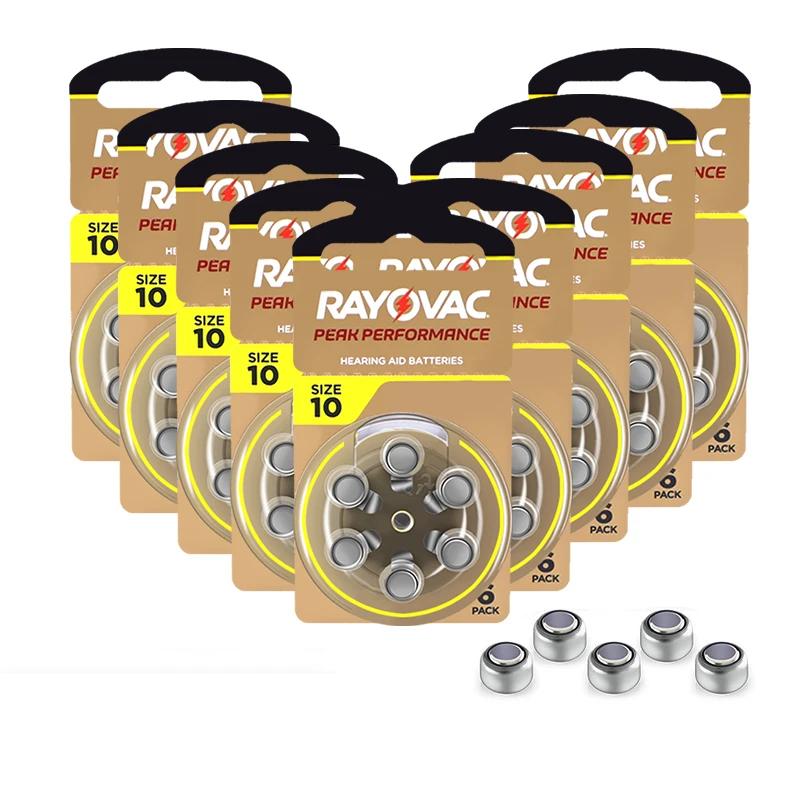 60 Rayovac A10 Hearing Aid Batteries Zinc Air Size 10 by HitMyNeed