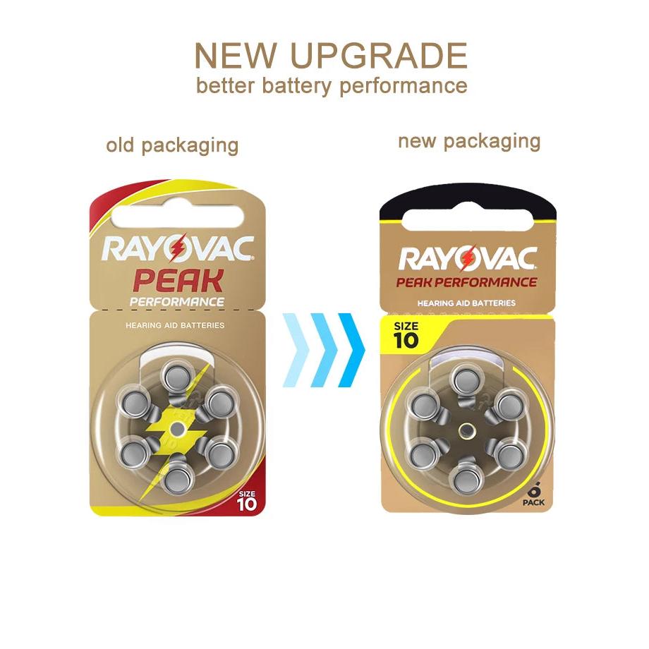60 Rayovac A10 Hearing Aid Batteries Zinc Air Size 10 by HitMyNeed