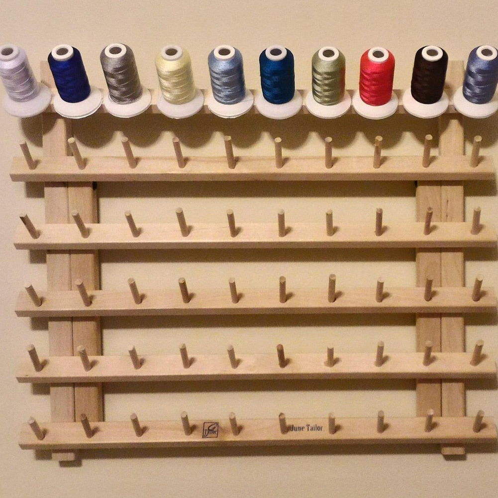 60 Spool Wooden Thread Rack Organizer by HitMyNeed