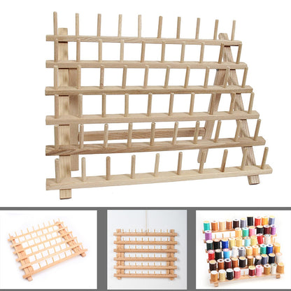 60 Spool Wooden Thread Rack Organizer by HitMyNeed