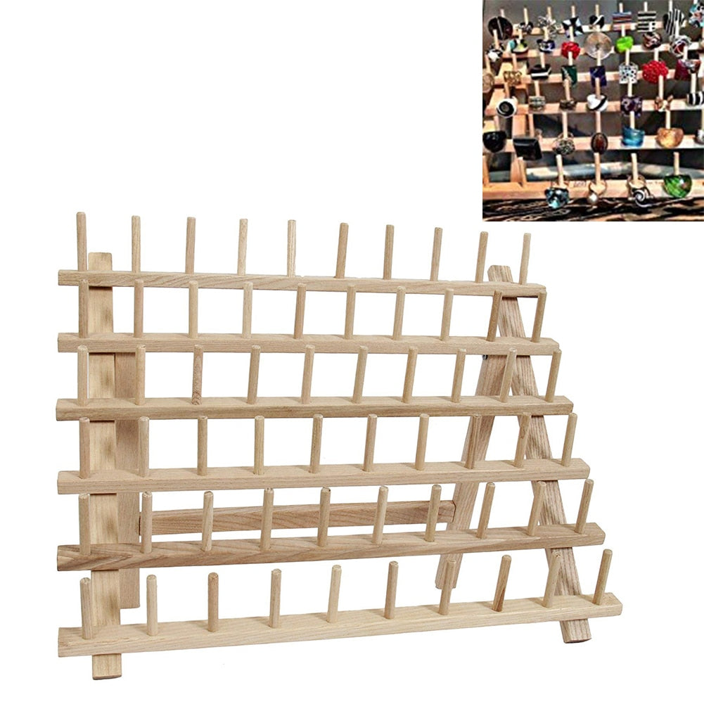 60 Spool Wooden Thread Rack Organizer by HitMyNeed