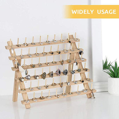 60 Spool Wooden Thread Rack Organizer by HitMyNeed