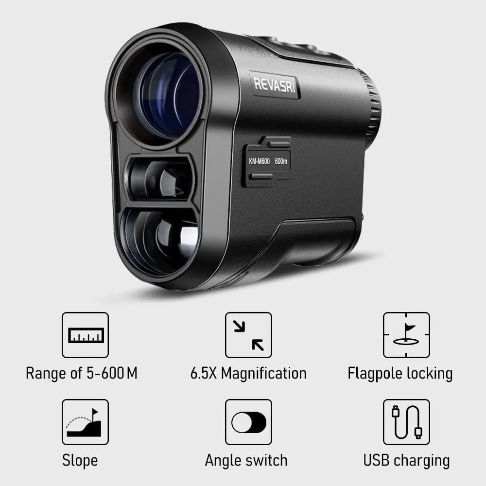 600 Yard Golf Laser Rangefinder with Slope & USB Charge by HitMyNeed