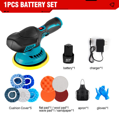 6000RPM Cordless Mini Car Polisher, 12V, 6-Speed by HitMyNeed