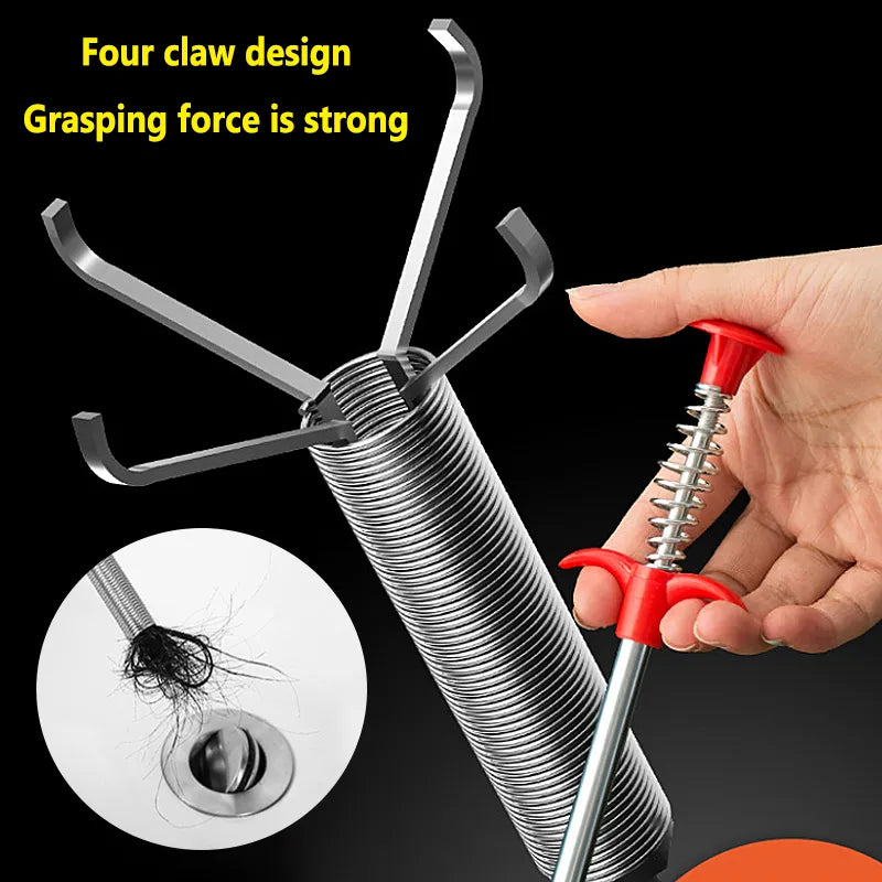 60cm Spring Drain Snake Pipe Dredging Tool by HitMyNeed