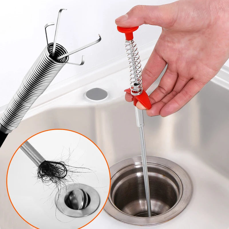 60cm Spring Drain Snake Pipe Dredging Tool by HitMyNeed