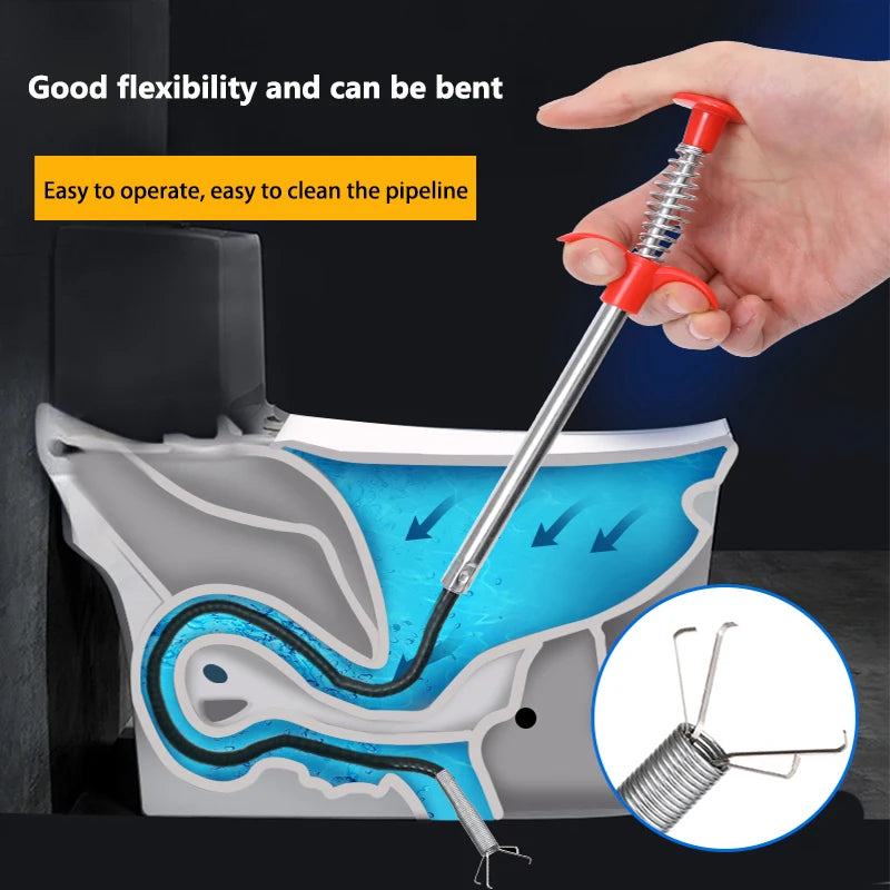 60cm Spring Drain Snake Pipe Dredging Tool by HitMyNeed
