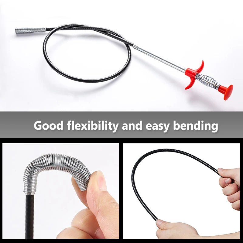 60cm Spring Drain Snake Pipe Dredging Tool by HitMyNeed