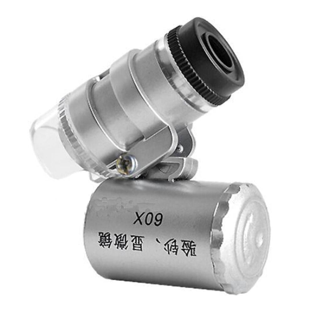 60x Jewelers Loupe Mini Microscope with LED & UV by HitMyNeed