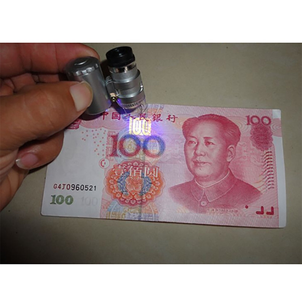 60x Jewelers Loupe Mini Microscope with LED & UV by HitMyNeed