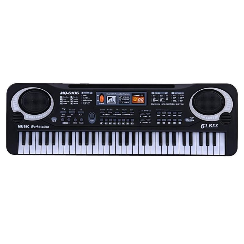 61-Key Kids Keyboard Piano with Mic and Adapter by HitMyNeed