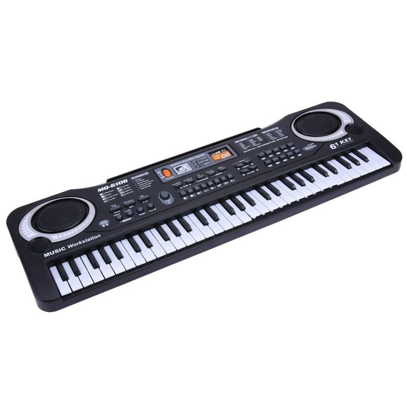 61-Key Kids Keyboard Piano with Mic and Adapter by HitMyNeed