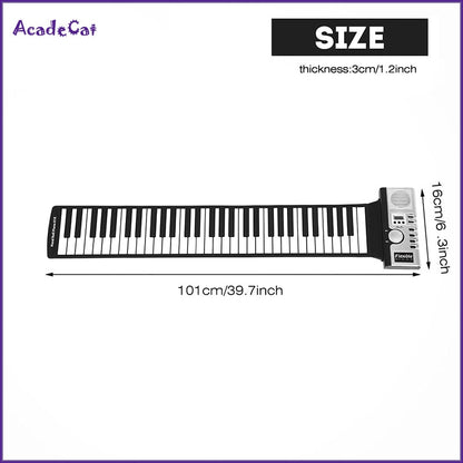 61-Key Roll Up Soft Keyboard Piano with MIDI by HitMyNeed