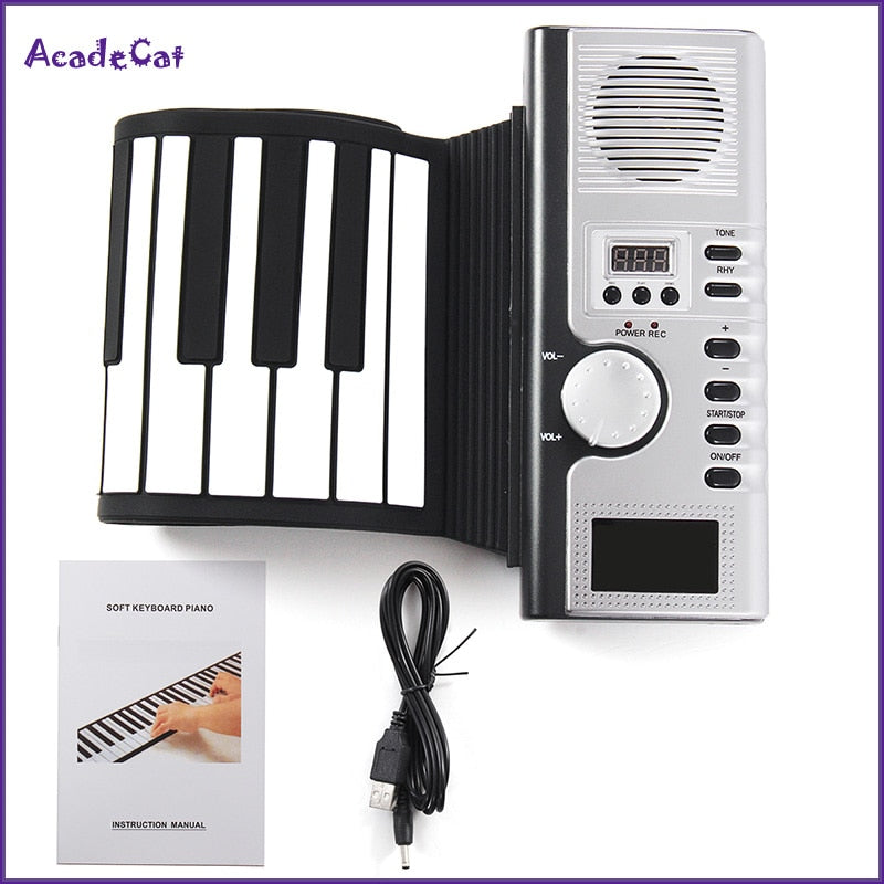 61-Key Roll Up Soft Keyboard Piano with MIDI by HitMyNeed