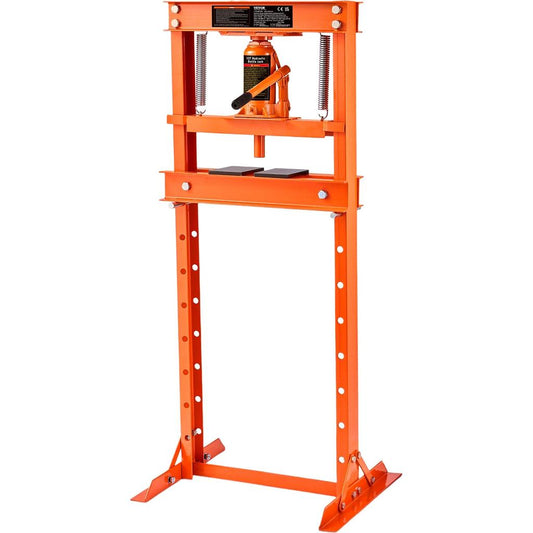 6/12 Ton Hydraulic H-Frame Floor Shop Press Orange 12t by HitMyNeed