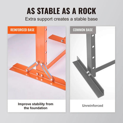 6/12 Ton Hydraulic H-Frame Floor Shop Press Orange by HitMyNeed
