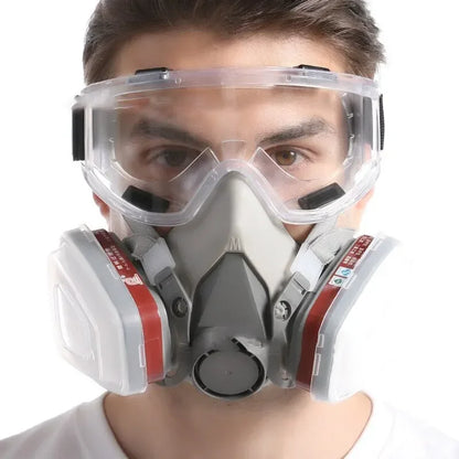 6200 Reusable Half Face Respirator with Goggles by HitMyNeed