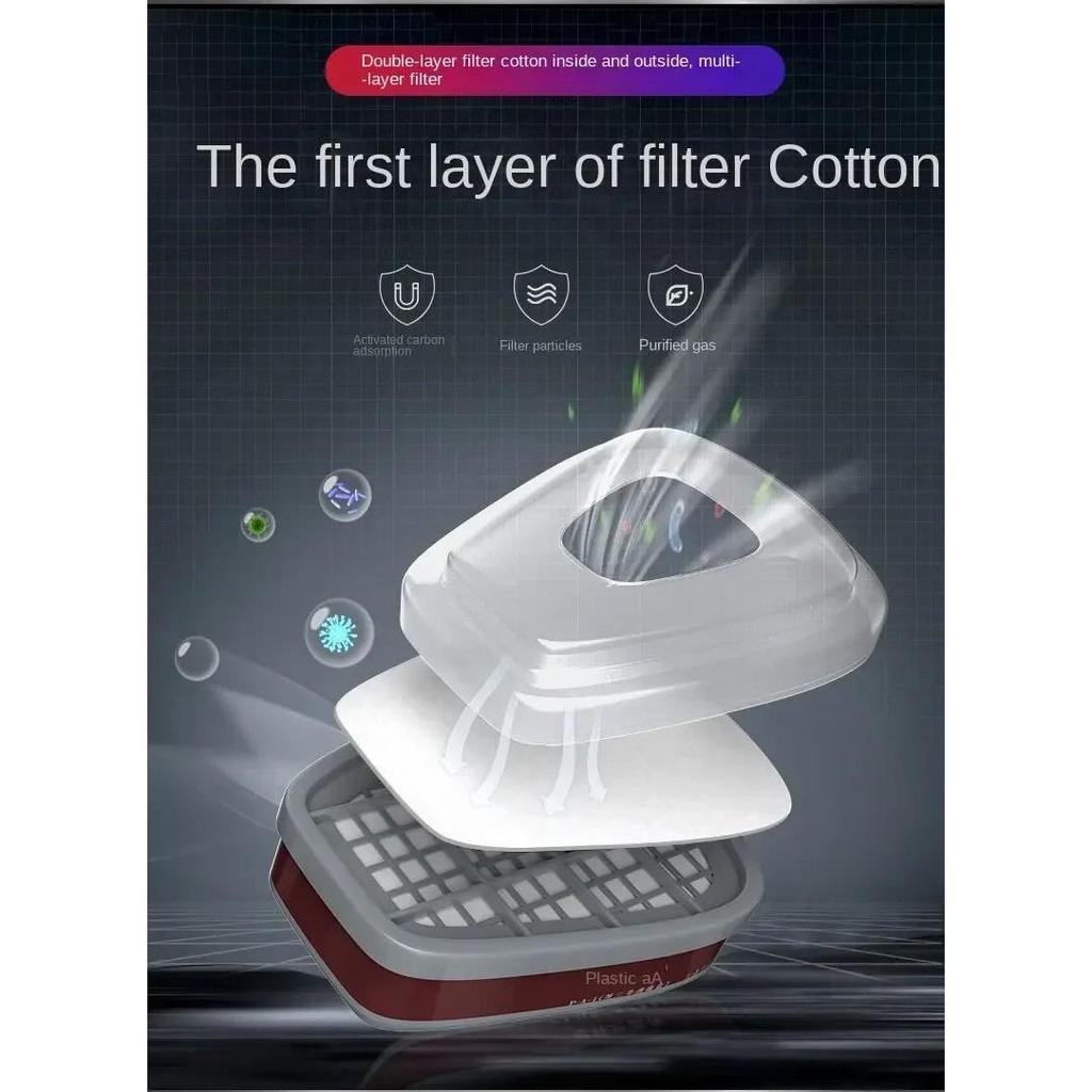 6200 Reusable Half Face Respirator with Goggles by HitMyNeed