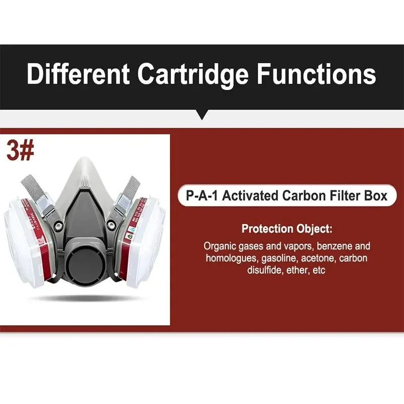 6200 Reusable Half Face Respirator with Goggles by HitMyNeed