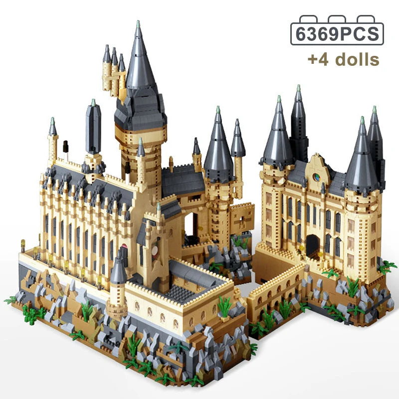 6,369-Piece Medieval Magic Castle Micro Brick Set with Lights by HitMyNeed