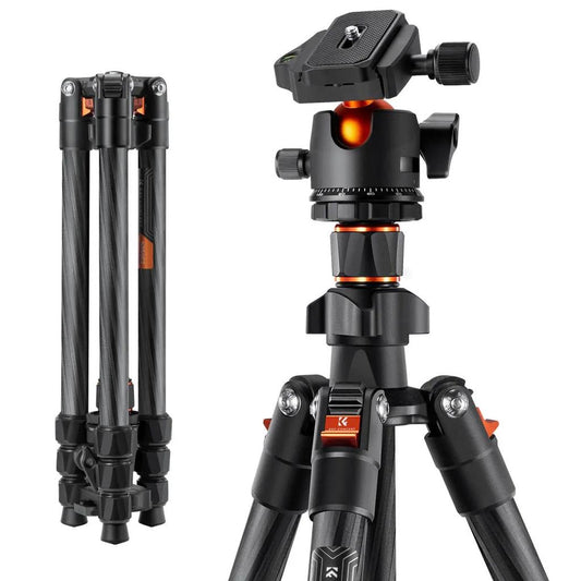 64" Carbon Fiber Travel Tripod with Metal Ball Head by HitMyNeed